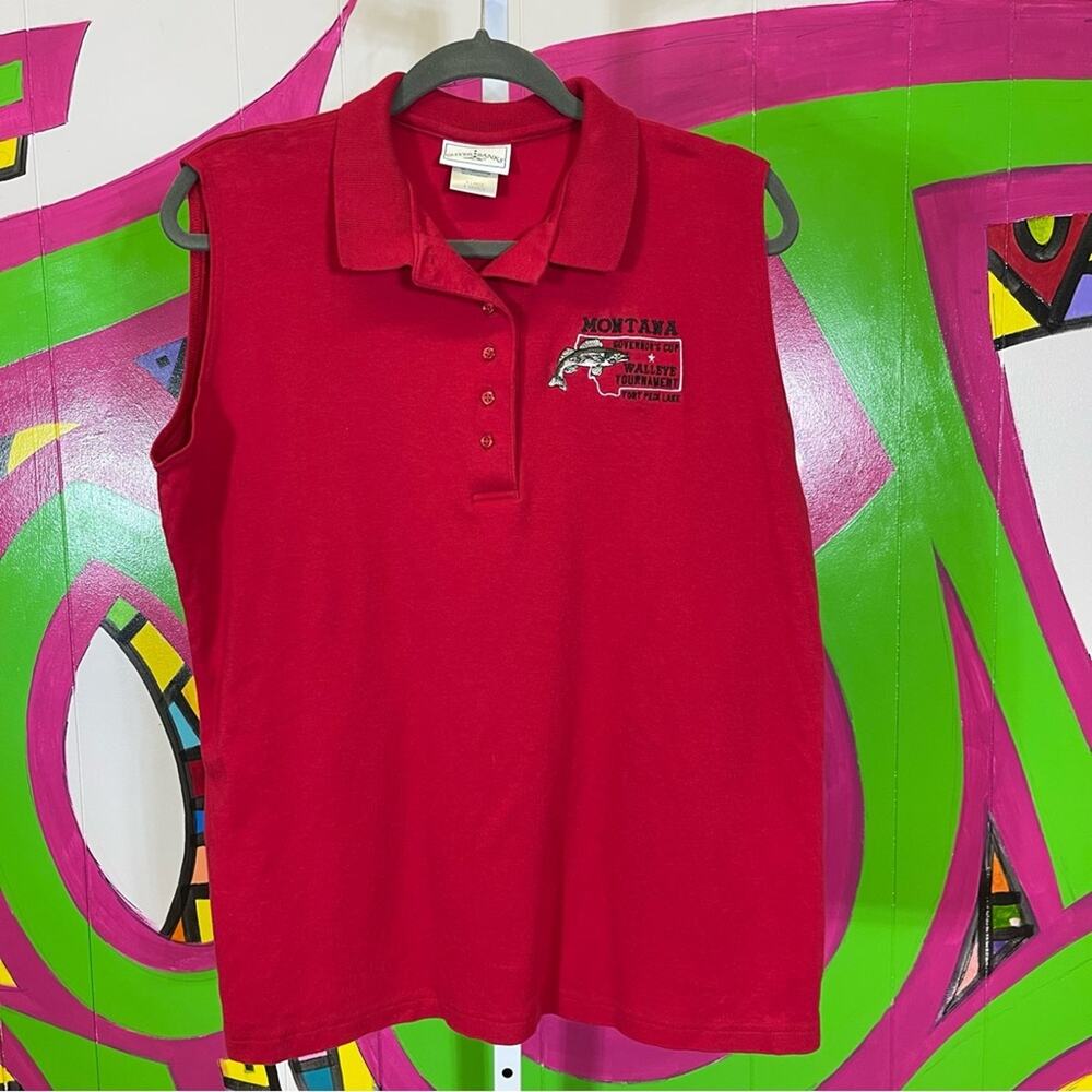 Outerbanks, Montana Walleye Governor’s Cup Tournament, Sleeveless Polo. Size XL.